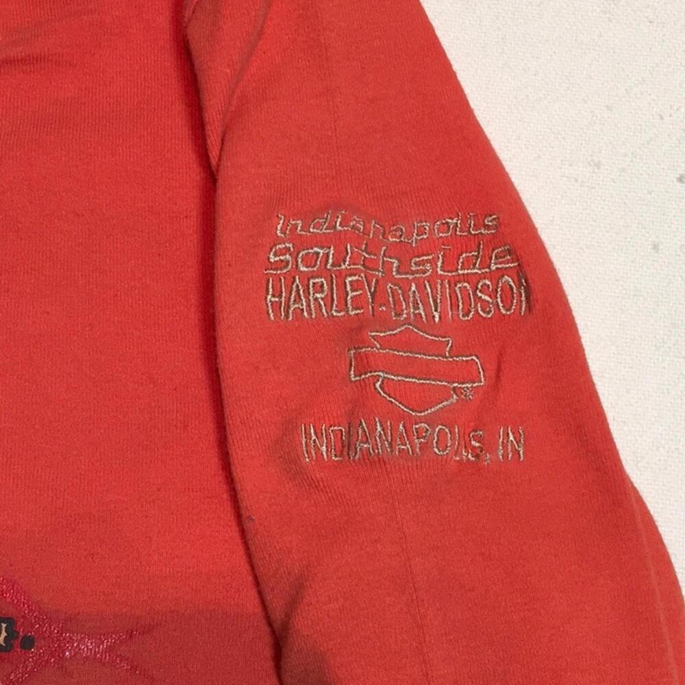Harley Davidson 3/4 sleeve vneck shirt - Picture 3 of 8